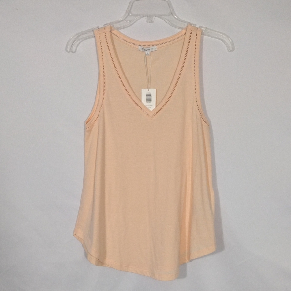 NWT Z Supply Vagabond Lace Trim Tank Grapefruit Women's Size XS